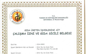 Çalışma İzni ve Gıda Sicili Belgesi